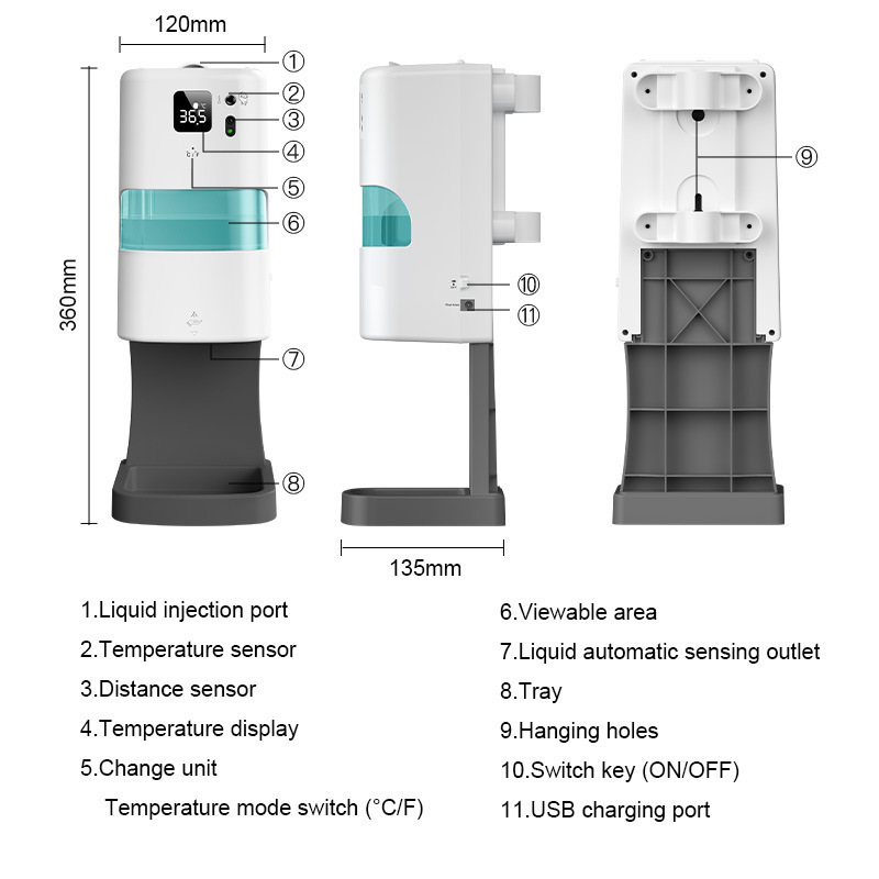 Auto Sanitizer Dispenser with inbuilt Thermometer price