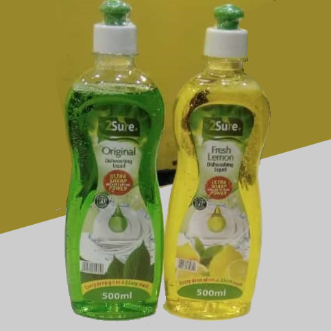 2Sure Dishwashing Liquid, Original | Lemon Fresh | 500ml | 1000ml