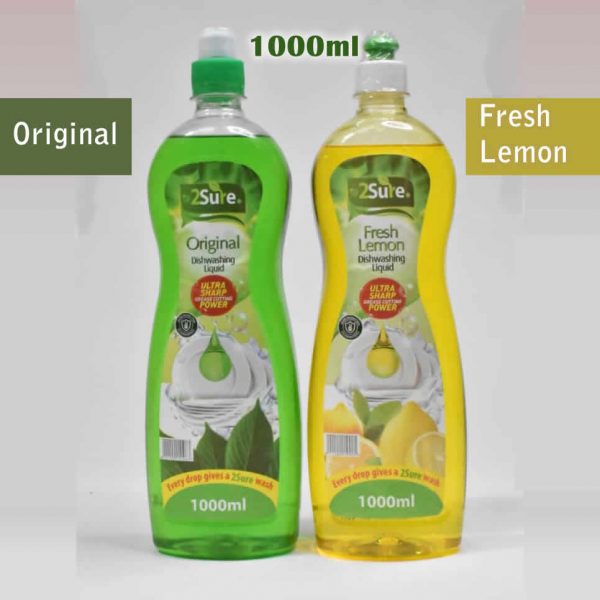2Sure Dishwashing Liquid 1000ml per bottle
