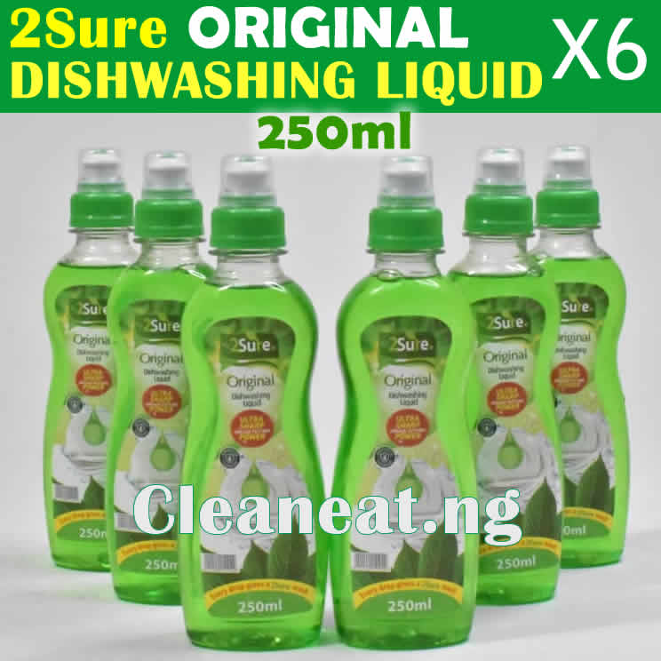 2Sure Original Dishwashing Liquid 250ml x 6pcs