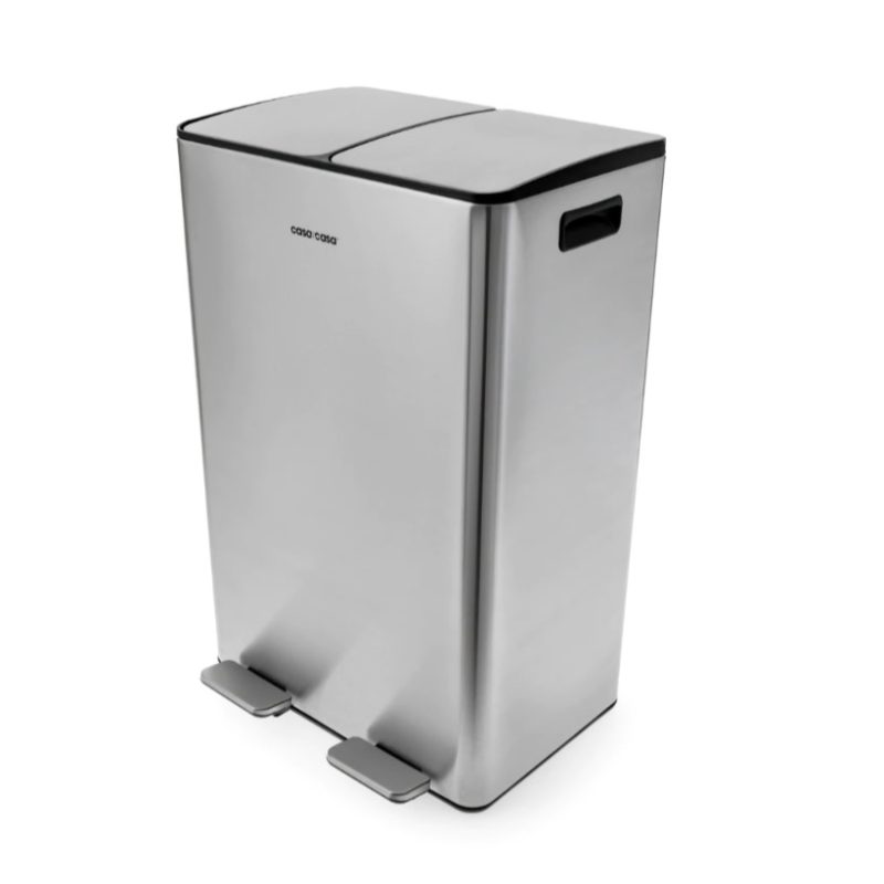 Mayfair 60L Recyle Bin + Internal Kitchen Waste Holder Stainless Steel