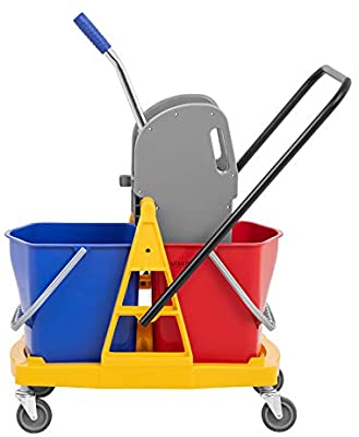 Double Mop Bucket Trolley With Wringer