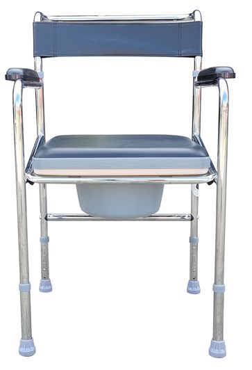 Adjustable Commode Toiletchair with Comfortable Cushion Armrest and Seat