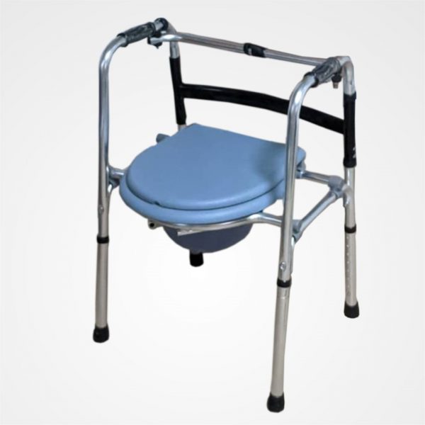 Foldable Multipurpose Commode Chair and Walker