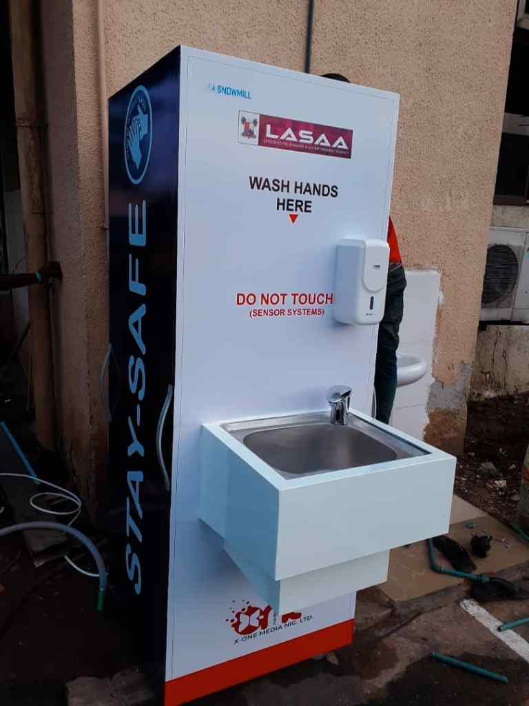 Automatic Hand Wash and Sanitizing Booth
