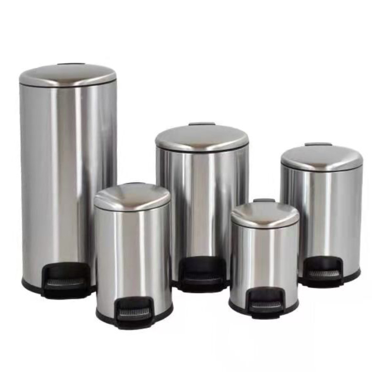 Mute Indoor Silver Stainless Steel Trash Can in nigeria