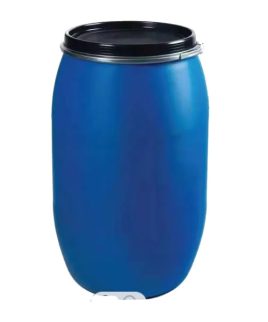blue water storage drum