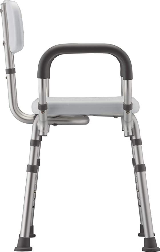 Shower chair with arm rest and back rest