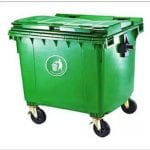 1100 Litres Mammoth Waste Bins With 4 Wheels And Cover
