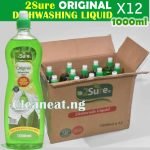 A Carton of 2Sure Original Dishwashing Liquid 1000ml (x12pcs)