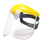 Re-Usable Yellow Face Shield Helmet