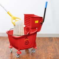 red mop bucket