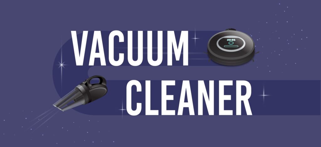 Vacuum Cleaner Realistic Text
