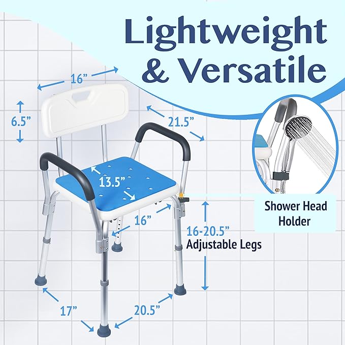 medokare shower chair dimensions