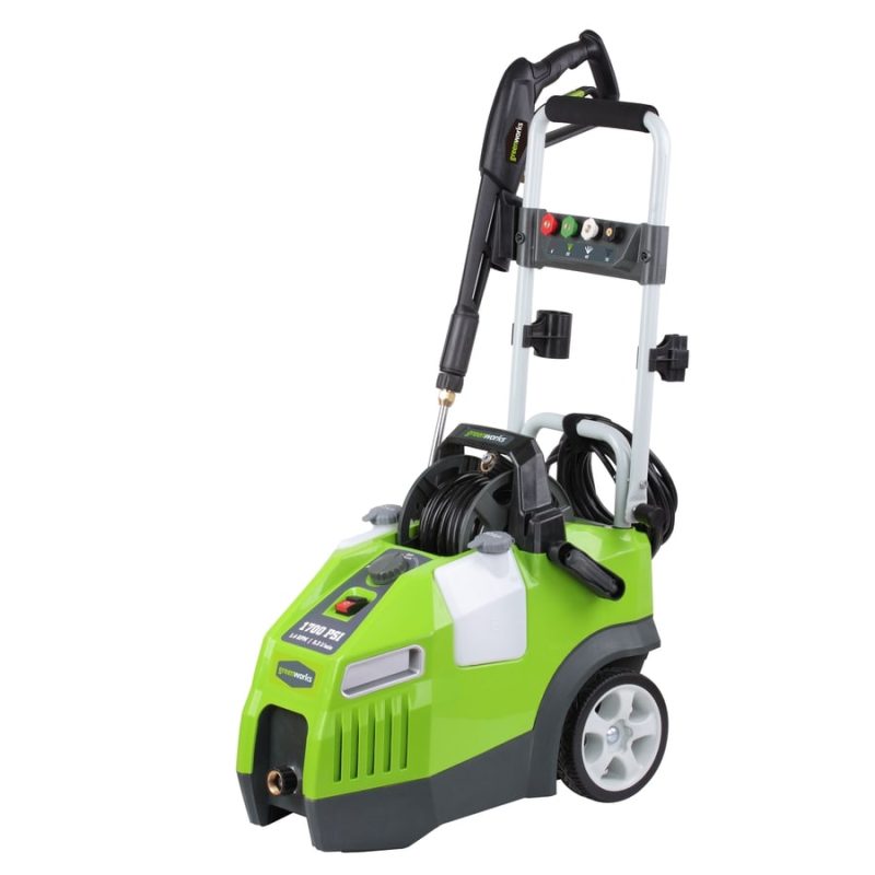 Greenworks GW150 electric pressure washer with accessories on display Lagos Nigeria