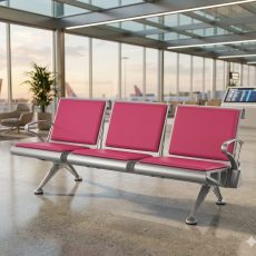 Modern 3 in 1 PU leather visitors waiting chair for reception areas in Nigeria