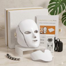 7 Colors LED face mask for anti-aging and skin rejuvenation on face and neck