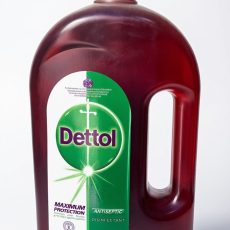 Dettol Antiseptic Liquid bottle for first aid, hygiene, and germ protection.