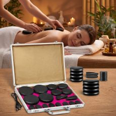 Comfort Essential 16-Piece Heated Massage Stone Set for professional spa massage and heat therapy by Neatstore Nigeria.