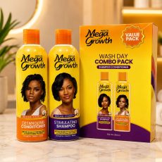 Mega Growth Shampoo and Conditioner for healthy hair growth, strengthening, moisturizing, and reducing breakage