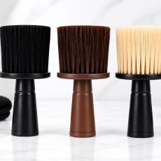 Professional Barber Neck Duster Brush for removing loose hair after haircuts in barbershops and salons.