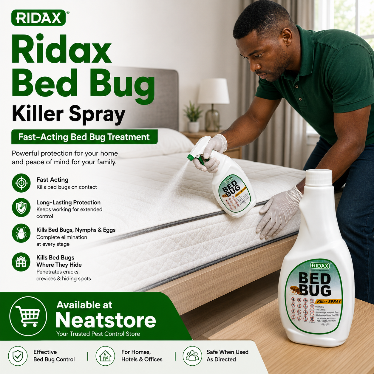 Ridax Bed Bug Killer Spray for effective bed bug treatment in Lagos Nigeria